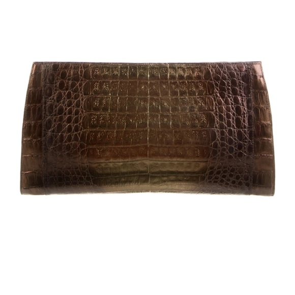 Authentic NANCY GONZALEZ Genuine Crocodile Clutch - Picture 3 of 10
